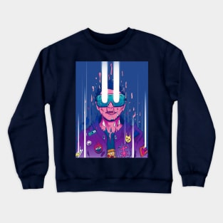 Cyberpunk afterlife soul transmission! Crewneck Sweatshirt